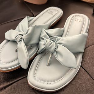 Light Blue Flip Flops